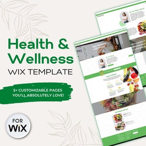 Wix Wellness Website Template | Website Template for  Wellness Coaches | Clean and Simple | Wix Health & Fitness Template | Health Coach