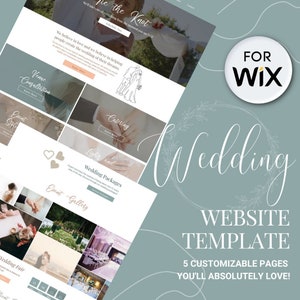 Wix Hochzeitsplaner Website Template | Website Template für Hochzeit | Anpassbare Website | Wix Hochzeitsplaner Vorlage | Hochzeitsplaner