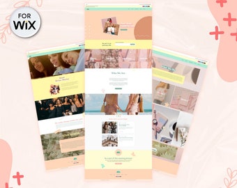 Wix Pastel Inspired Website Template | Website Template for Feminine Business | Colorful, Simple, and Feminine | Customize Wix Blog Template