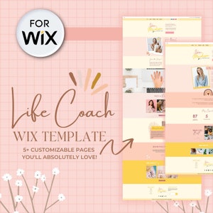 Wix Social Media Coach Website Template | Website Template for Life Coaches | Colorful, Simple, and Feminine | Customize Wix Blog Template