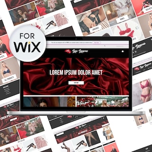 Wix Lingerie E-commerce Website Template / Website Template for Women&#39;s Lingerie, Robes, Stocking, Underwear Website / Online Lingerie Site