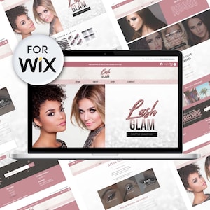 Glamorous Lashes Website Template for Wix / Eyelash E-commerce Store / Gorgeous, Attractive, and Unique
