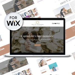 Wix Photography Website Template / Website for Freelance Photographers / Portfolio Website Template For Wedding Photographers