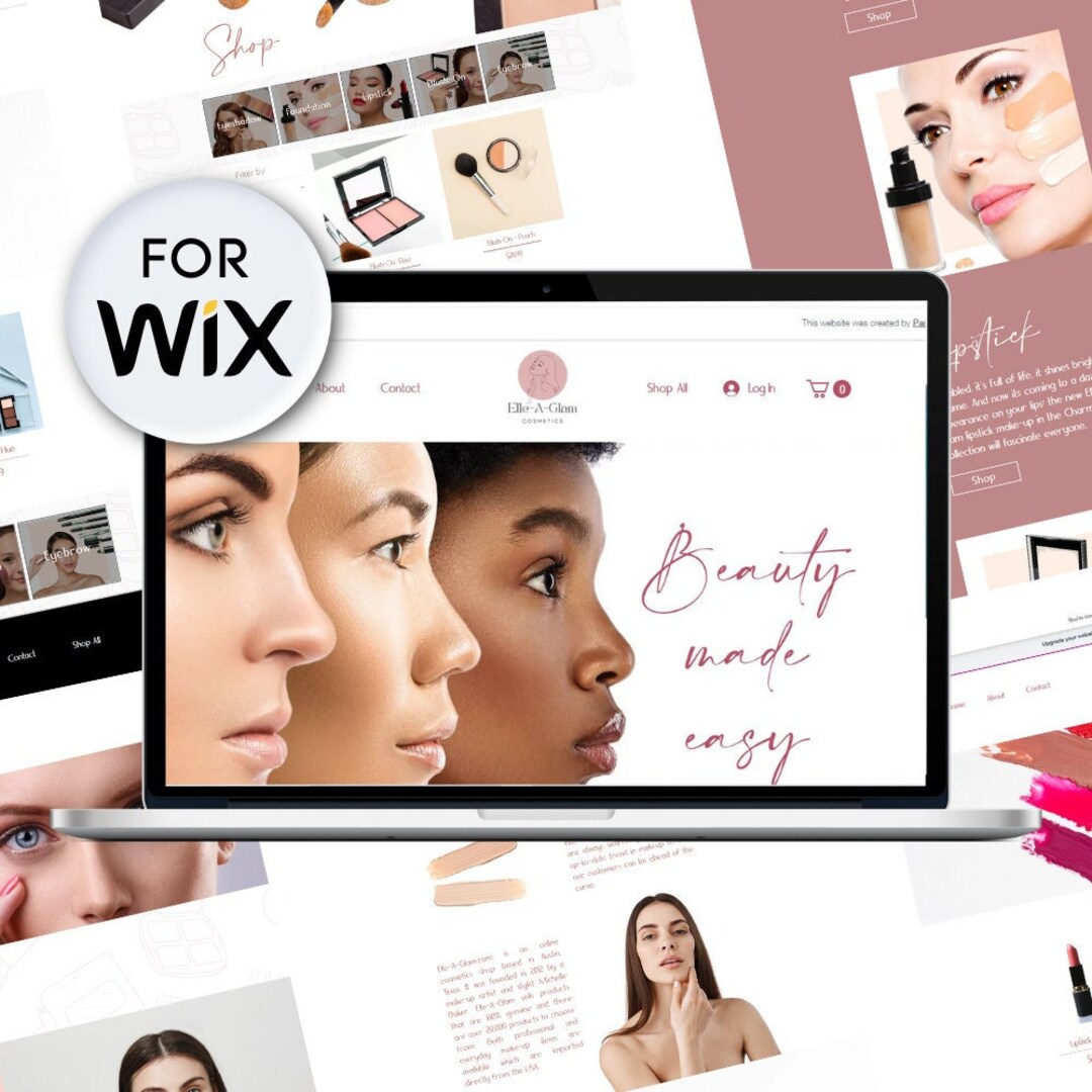 Wix Cosmetics Website Template Website Template for Etsy