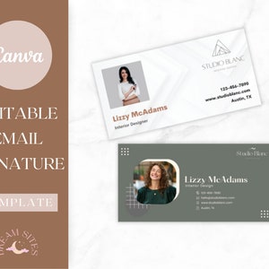 Professional Email Signature Template | Canva Email Signature Design | Studio Blanc | Email Signature for Designers
