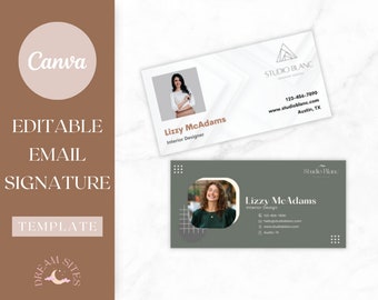 Professional Email Signature Template | Canva Email Signature Design | Studio Blanc | Email Signature for Designers