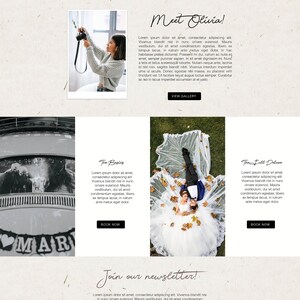 Plantilla de sitio web de fotógrafo de bodas para Wix / Diseño de sitio web de fotógrafo de compromiso / Sitio web comercial profesional para Wix / Creativo imagen 2