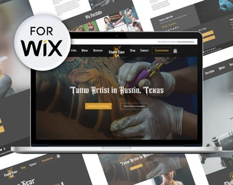 Wix Tattoo Artist Website Template / Tattoo Studio Template Website / Wix Website for Tattoo Artists / Tattoo Website