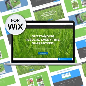 Wix Lawncare Website Template / Service Business Website Template / Unique Wix Website Design