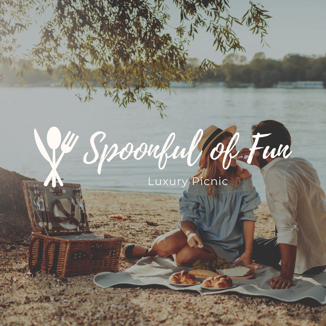 Luxury Picnic Business Logos Logo Canva Template for Premium Picnic Planning Company Picnic