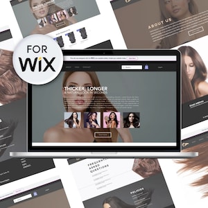 Wix ヘアエクステンション E コマース ウェブサイト テンプレート / Wix のヘアエクステンション オンライン ストア / ヘアエクステンション用 Wix ウェブサイト テンプレート