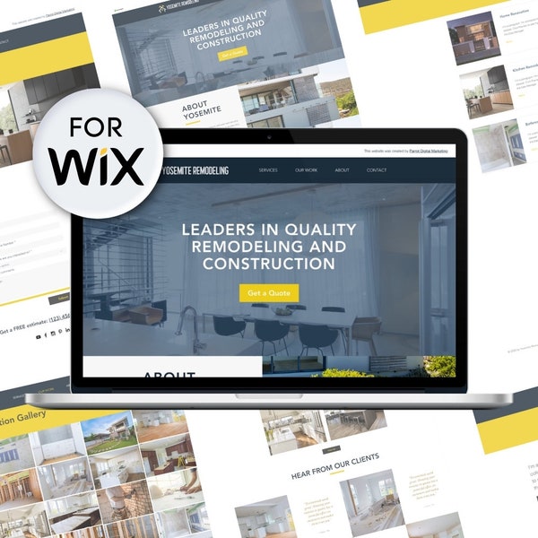 Wix Contractor Website Template / Remodeling Template Website / Wix Website for General Contractors / Home Renovation Website