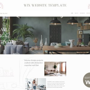 Studio Blanc Wix Website Template | Website Template for Interior Designers | Creative and Professional | Customize Wix Blog Template