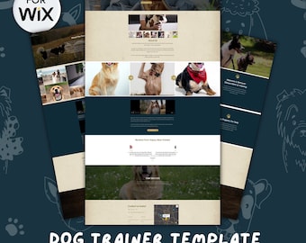 Wix Dog Trainer Template | Website Template for Pet Companies | Creative and Fun | Pet Companies | Website Design for Pet Companies