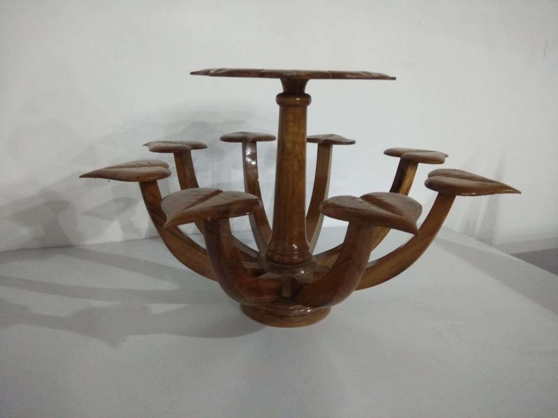 Wooden Candle stand Wooden diya stand Flower vase stand Etsy