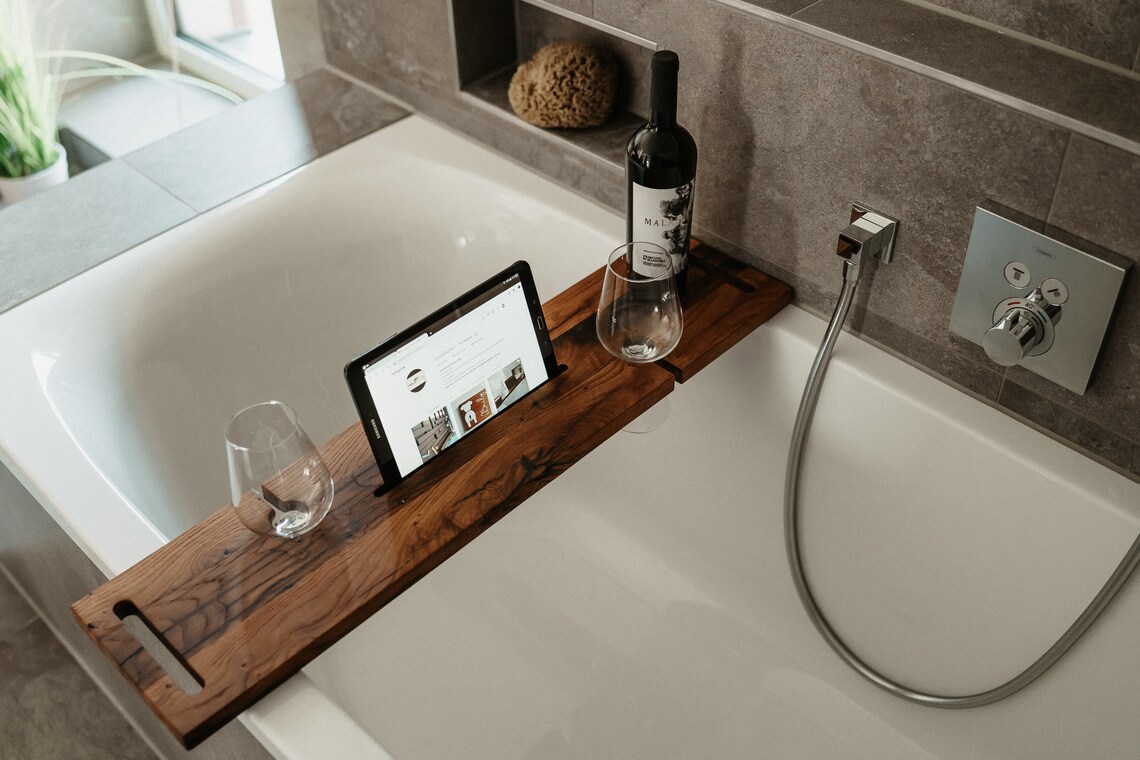 Bathtub Shelf Waste Wood Etsy