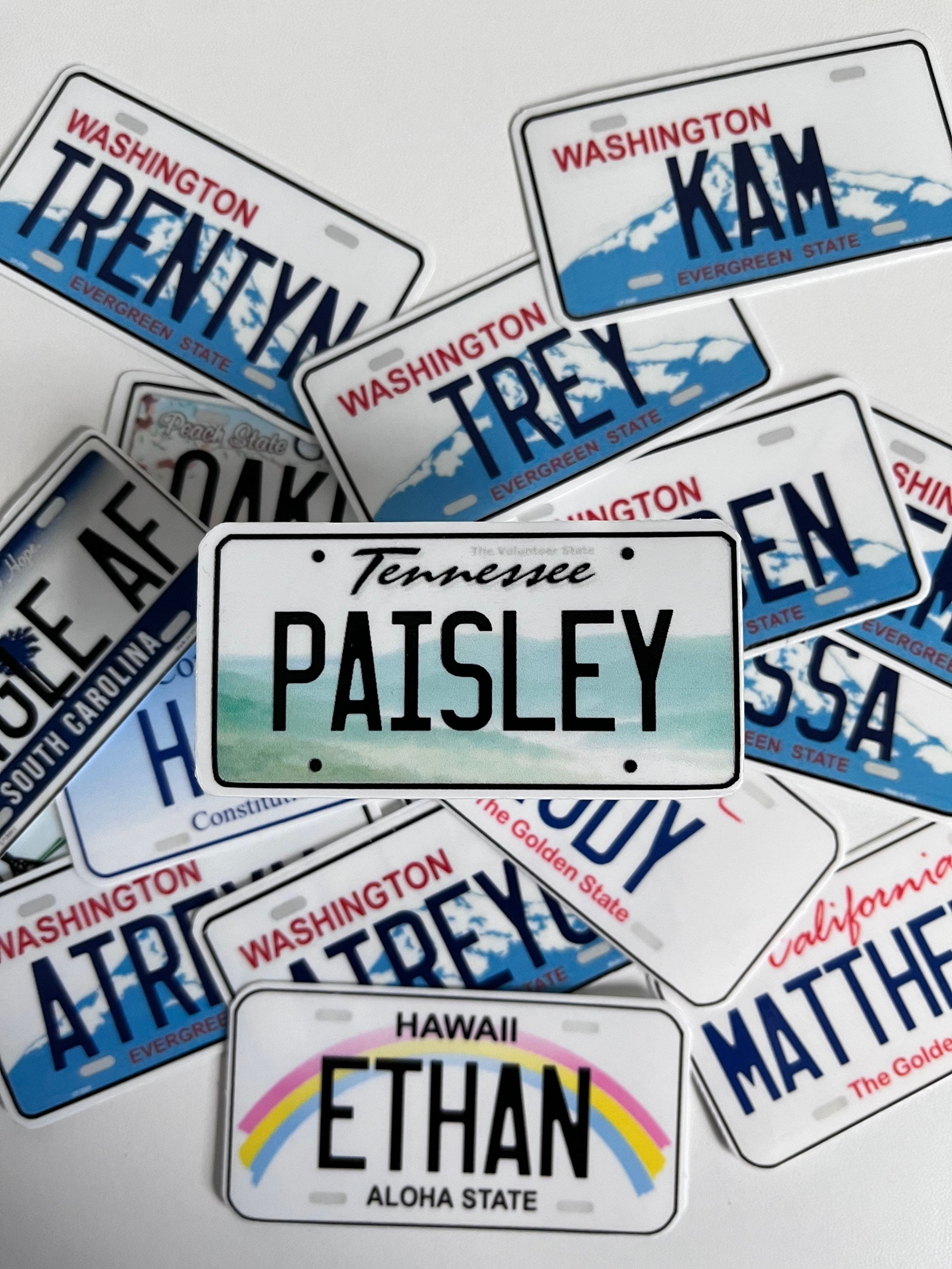 Customized License Plate Sticker - License Plate Sticker - State ...
