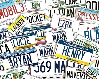 Pegatinas de vinilo impermeables para matrículas personalizadas