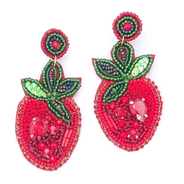 Handmade Strawberry Earrings
