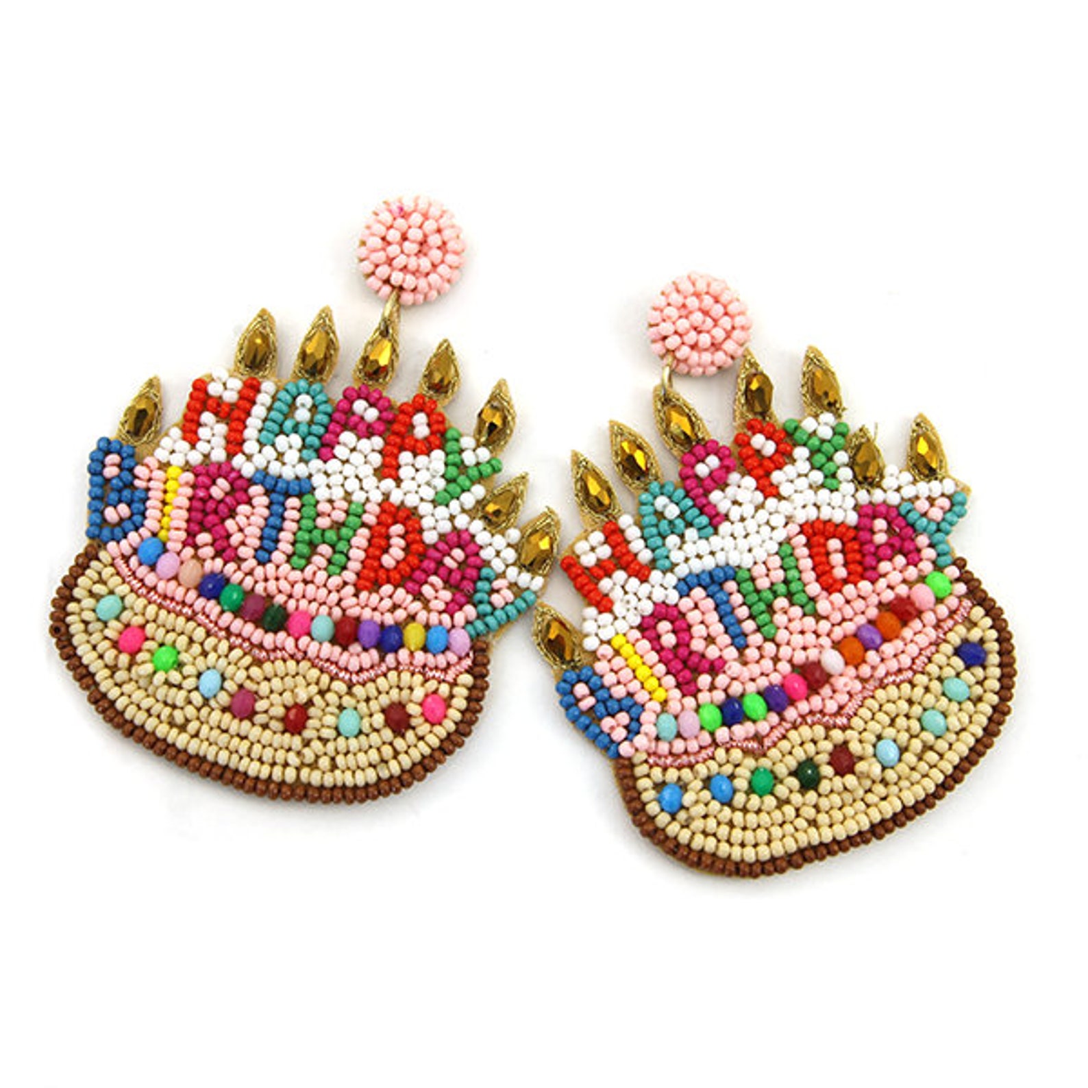 It's My Birthday Cake Earrings Lightweight Felt Back Etsy