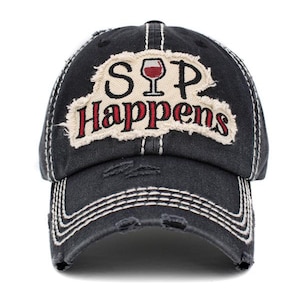 SIP Happens Vintage Trucker Hat