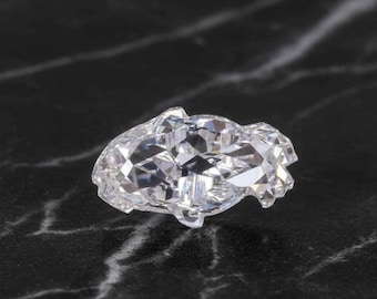 Fish Shaped Lab Grown Loose Diamond For Ring, CVD Lab Created Diamond Pendant For Making Jewelry, Eco Friendly Diamond For Custom Jewelry