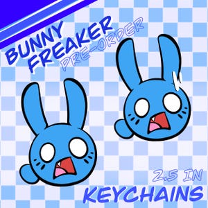 Bunny Freaker - Regretevator Keychain | PRE-ORDER ONLY - 2.5 inches with 2 Designs | Bunny Freaker from Infected, Regretevator + Roblox