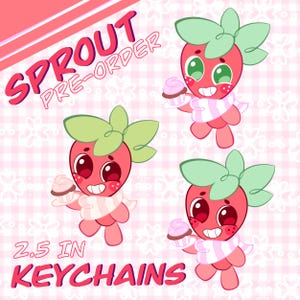 Sprout - Dandy’s World Keychain | PRE-ORDER ONLY - 2.5 inches with 3 Sprout Designs | Sprout from Dandys World + Roblox Fanart
