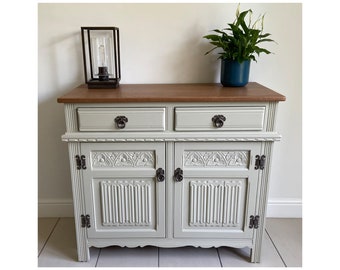 Painted To Order - Old Charm Vintage Carved Oak Sideboard