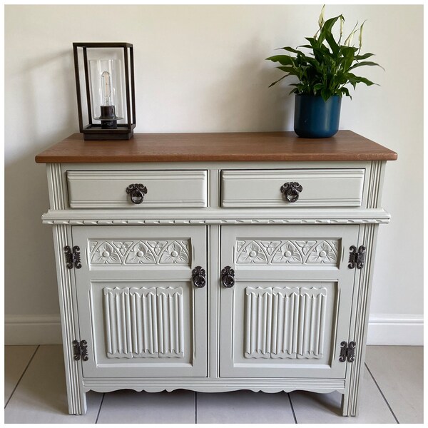 Painted To Order - Old Charm Vintage Carved Oak Sideboard