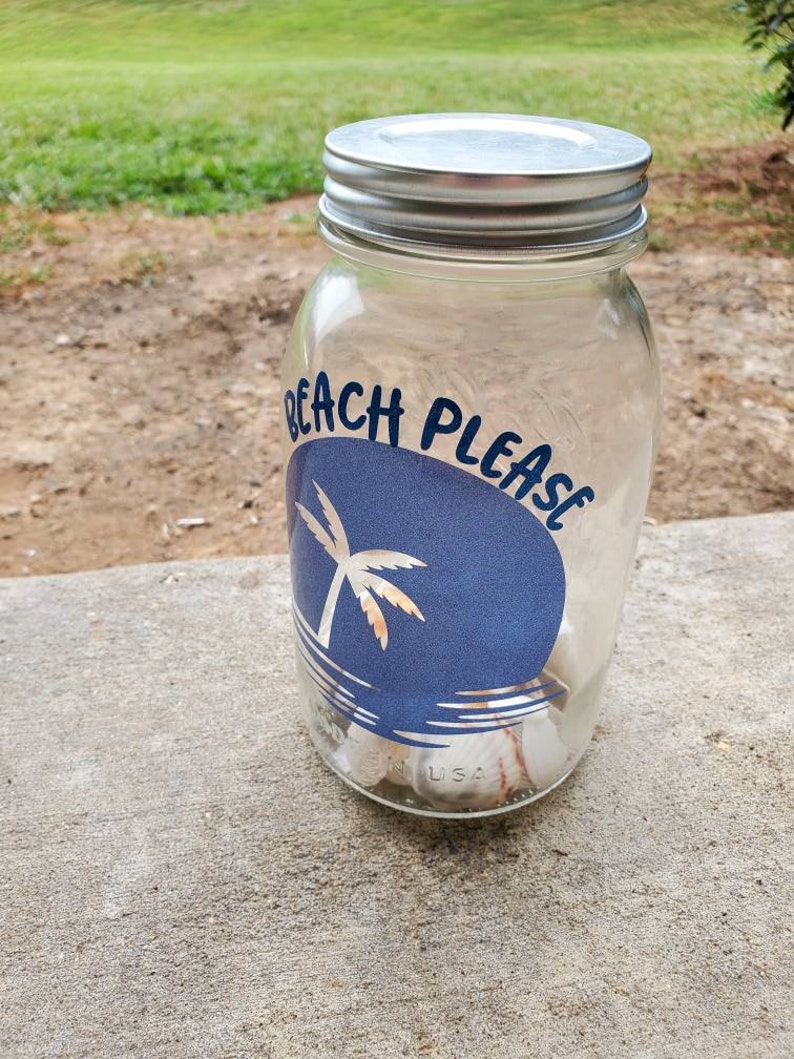 Seashell Collection Mason Jar Etsy