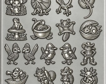 Animal Impression Die  line Impression  | Jewelry Making Tool | Multi Animal Charm & Pendant Embossing Block | Silversmith Tool