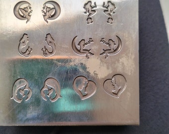 10mm impression die|Multiple shot vintage | Short Plate | Impression Dies | Customized | Jewelry die | Charm Die | Jewelry making tool