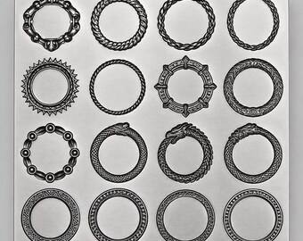 16 in 1 Steel Plate | Pendent Border | Impression Die | Jewelry Silversmith Tool