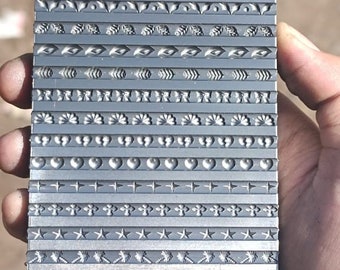 Pattern Wire Die | 20 Design Metal Imprint, Silversmith Tool