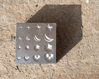 Small Jewelry Impression Die, Metal Steel, Silversmith 16 Design