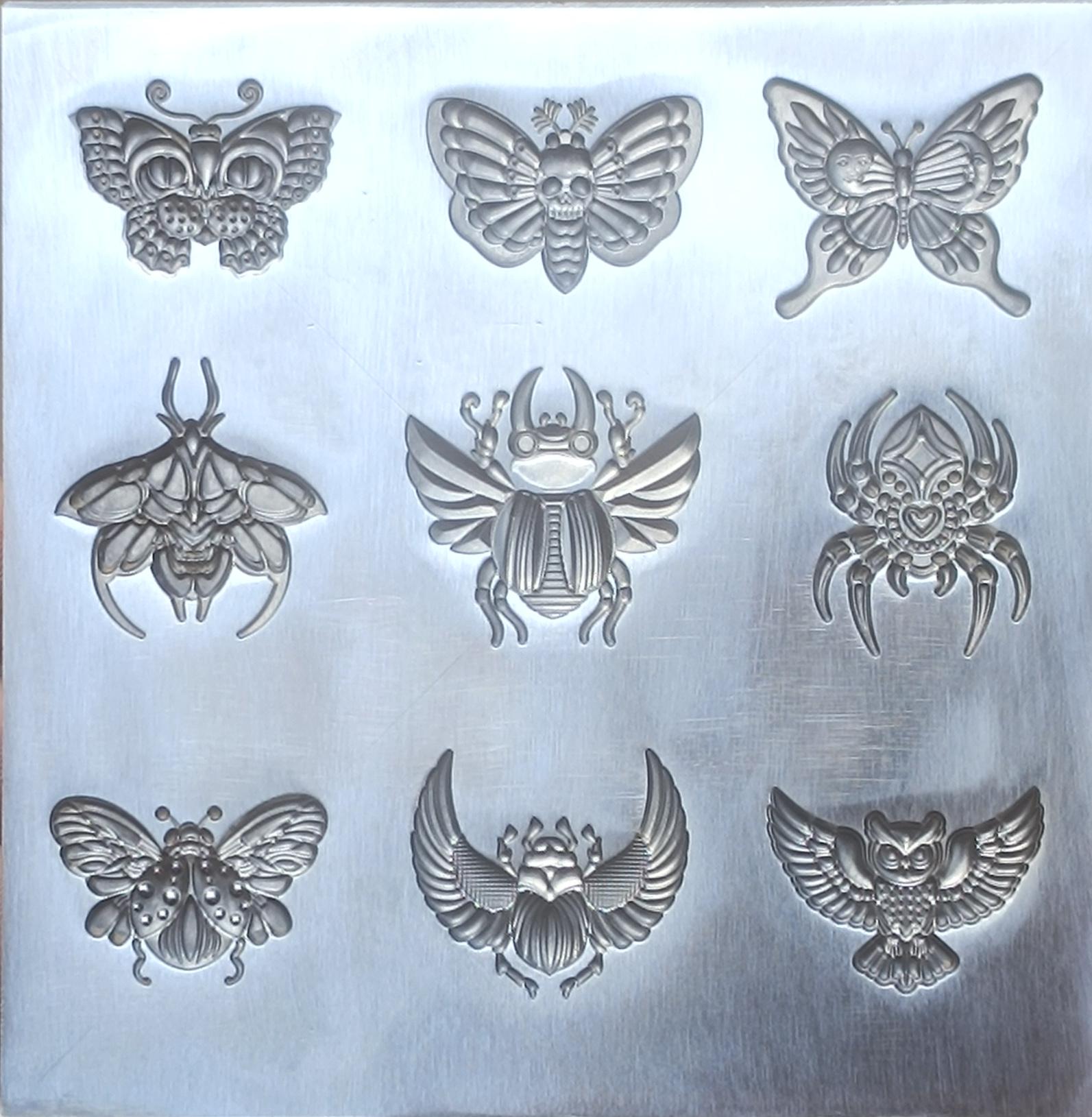 Butterflies Shot Plate | Multiple shot vintage | Short Plate | Impression Dies | Customized | Jewelry die | Charm Die | Jewelry making tool