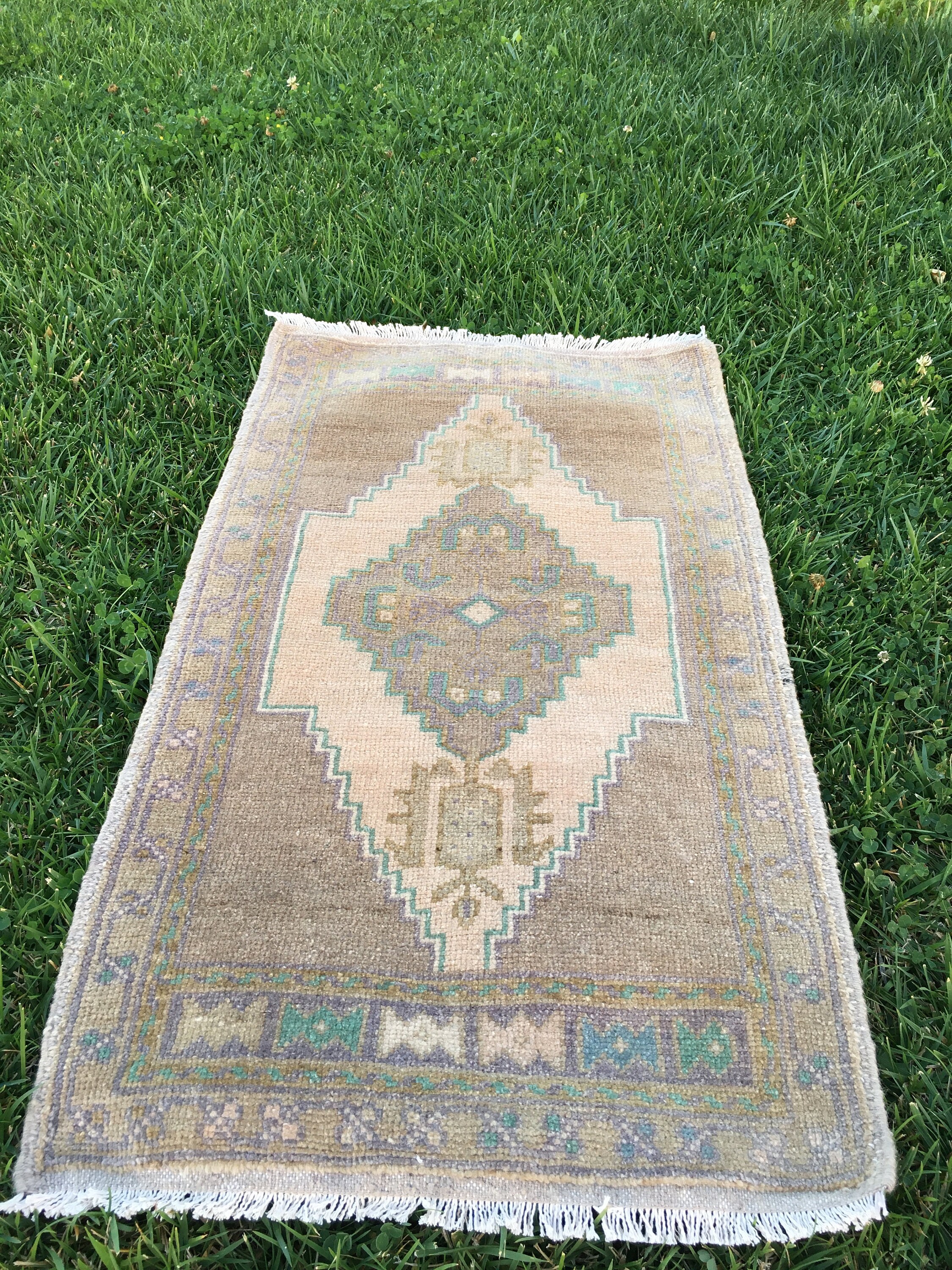 Small Vintage Rug for Bathroom 1'7x3'1 Etsy