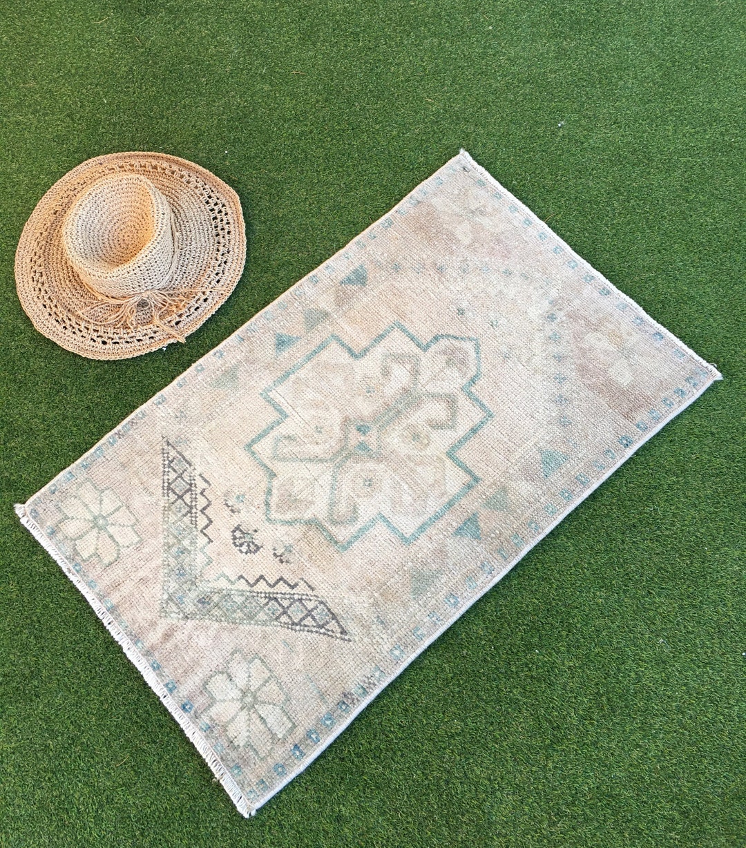 Small Turkish Rug for Bathroom Small Entry Rug Maia CP-1208 - Etsy