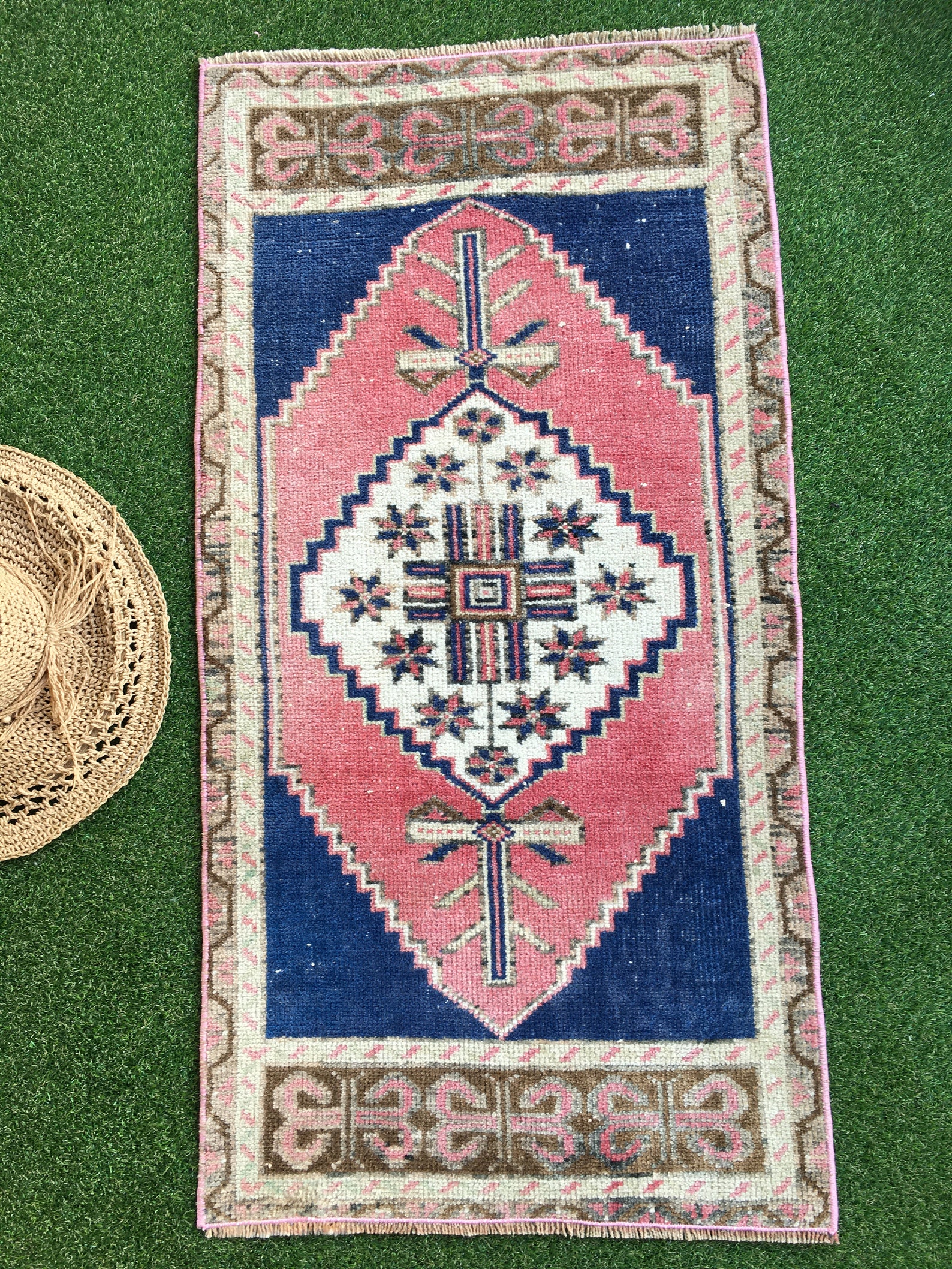 Small Rug Turkish Bathroom Rug 1.7x3.3 Ft. Khavu AD1098 Etsy