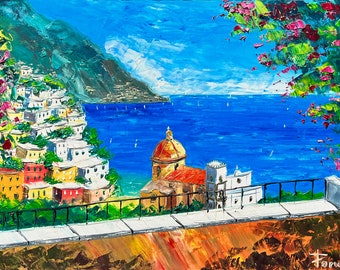 Faraglioni Di Capriamalfi Coast Italy Oil Painting on - Etsy