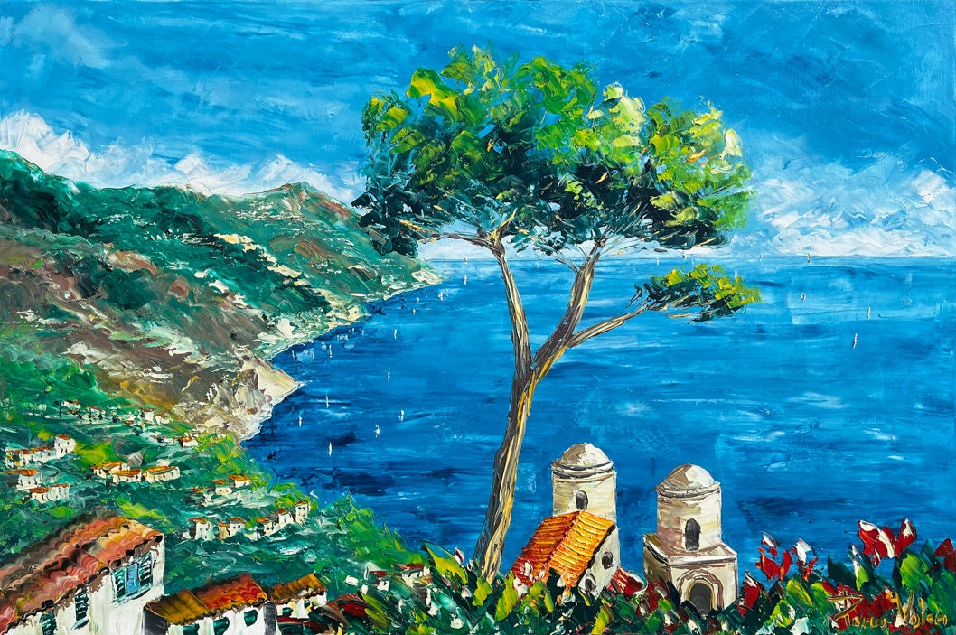 Villa oil painting