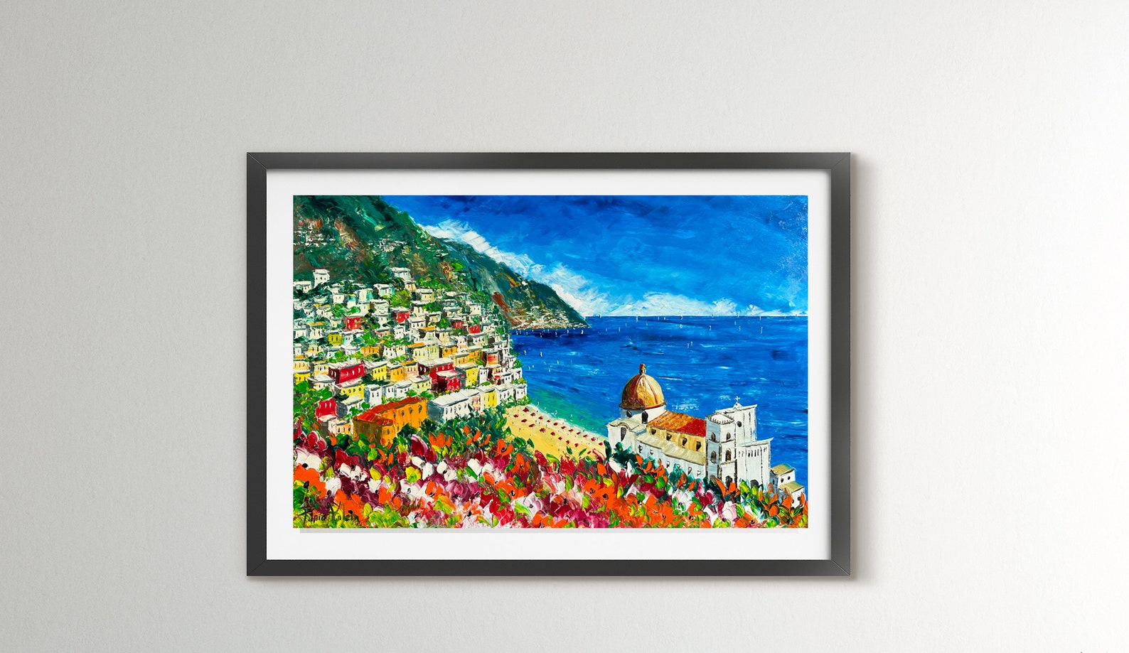 Positano Amalfi Coast Capri Italy Painting on Canvas Oil Etsy