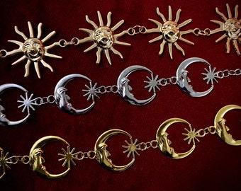 Celestial Moon Sun Whimsigoth Belt