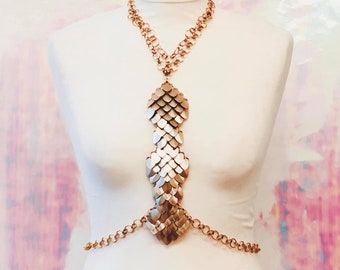 Elysium Gold Triple Tier Scalemail Scalemaille Harness Accessory