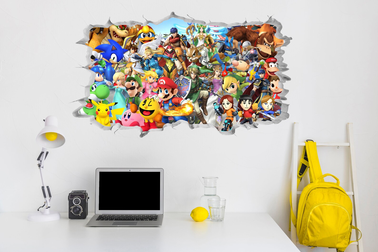 Super Smash Bros Craft Wall Decal Wall Mural Stickers Design Etsy