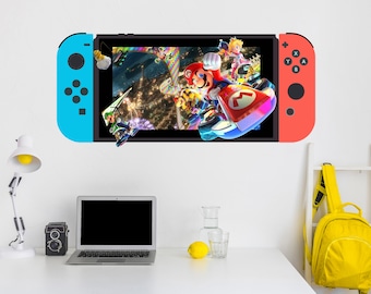 Super Mario Kart Craft Wall Decal Wall Mural Stickers Design Customizable Kids Boys 3D Smash Games Mario Bros games