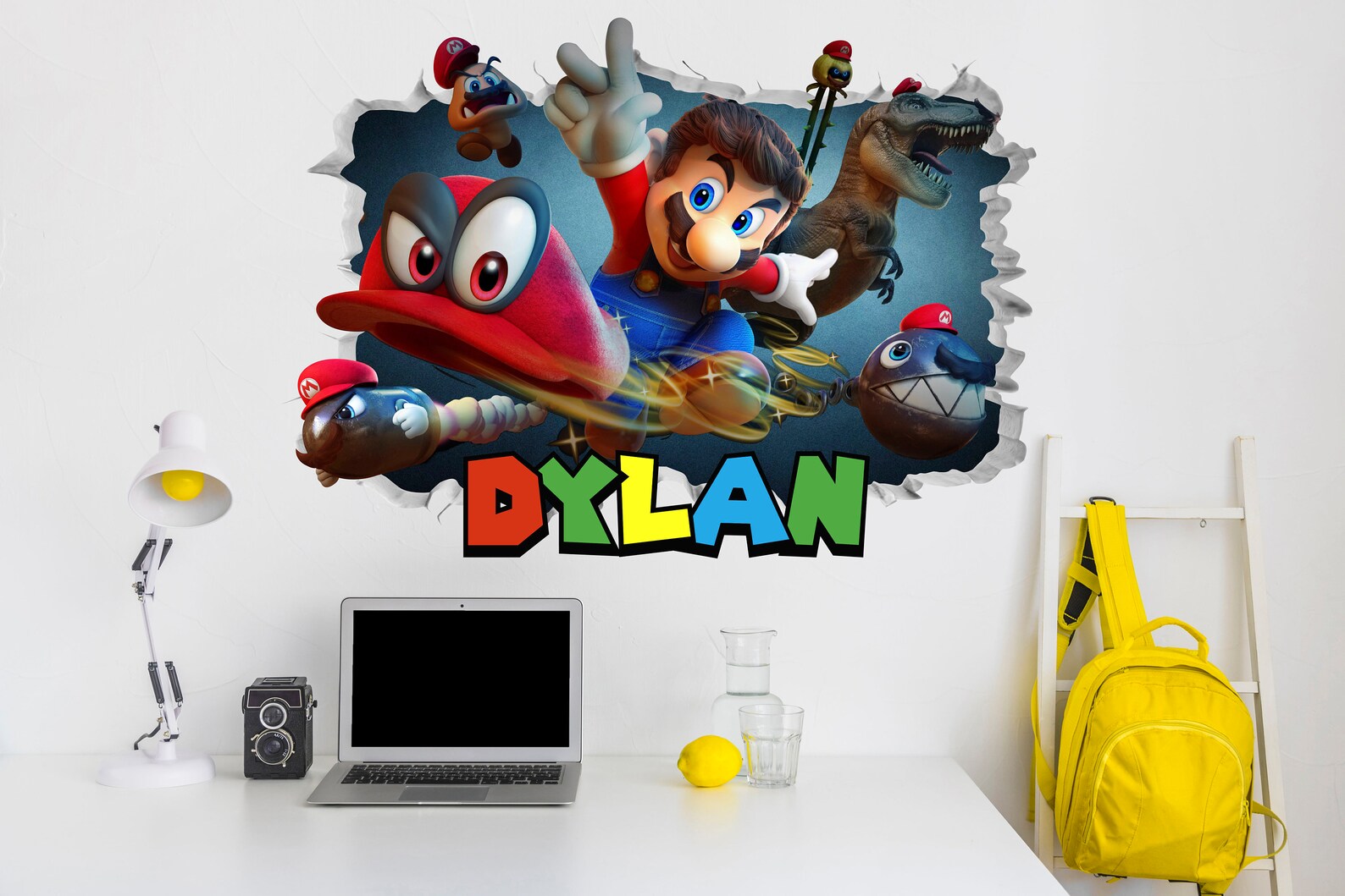 Super Mario Kart Craft Wall Decal Wall Mural Stickers Design Etsy