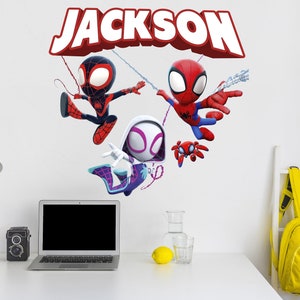 Spidey Spider Man Spider Verse Craft Wall Decal Wall Mural Stickers Design Kids Boys Mural Sticker Games