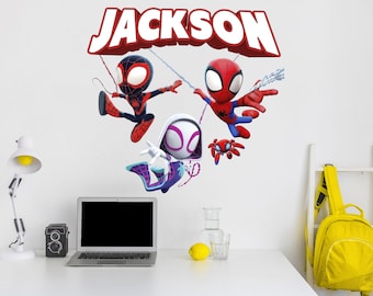 Spidey Spider Man Spider Verse Craft Wall Decal Wall Mural Stickers Design Kids Boys Mural Sticker Games